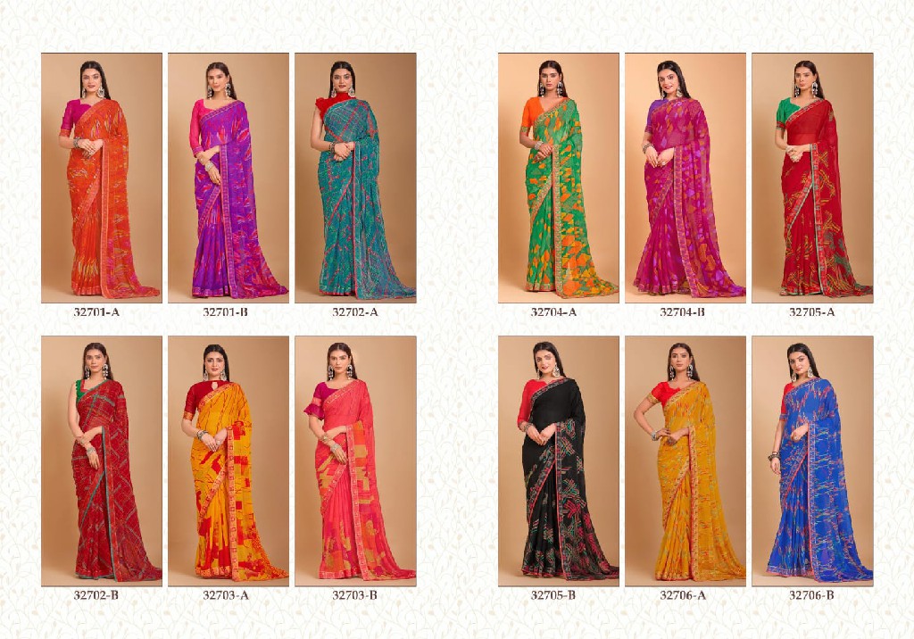 VANILLA VOL 7 BY RUCHI ADORABLE FANCY CHIFFON SAREE WHOLESALER