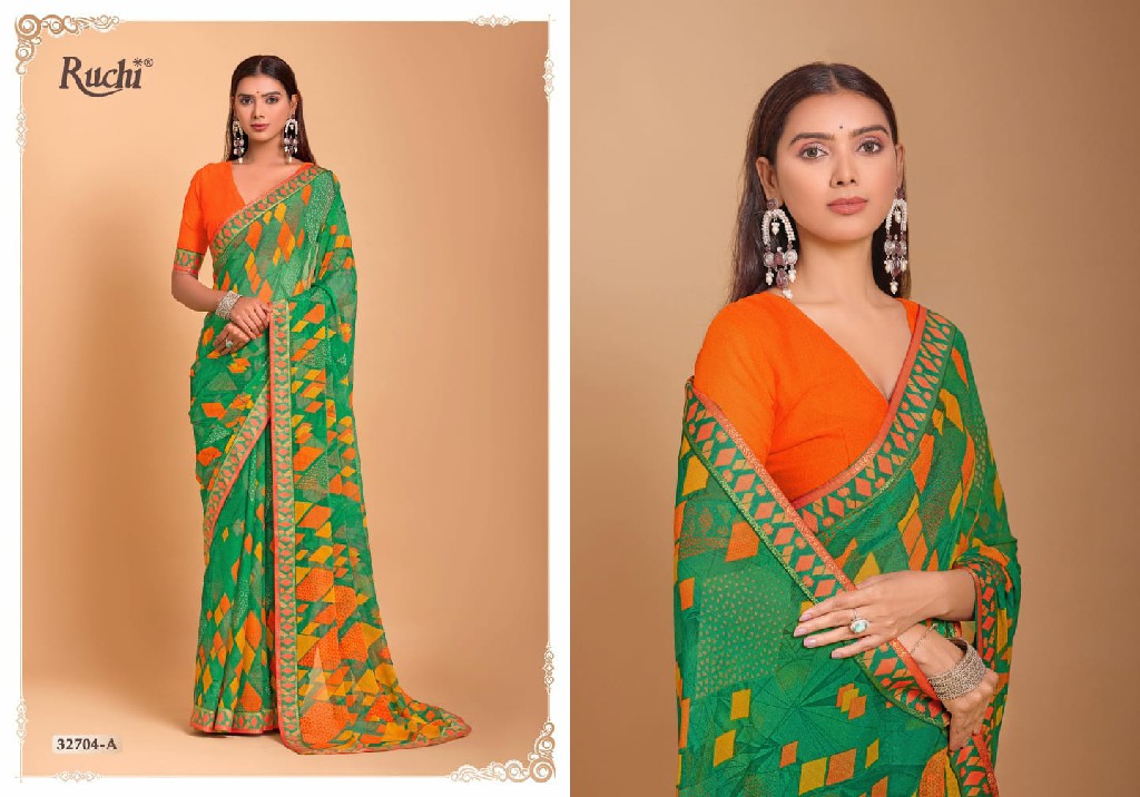 VANILLA VOL 7 BY RUCHI ADORABLE FANCY CHIFFON SAREE WHOLESALER