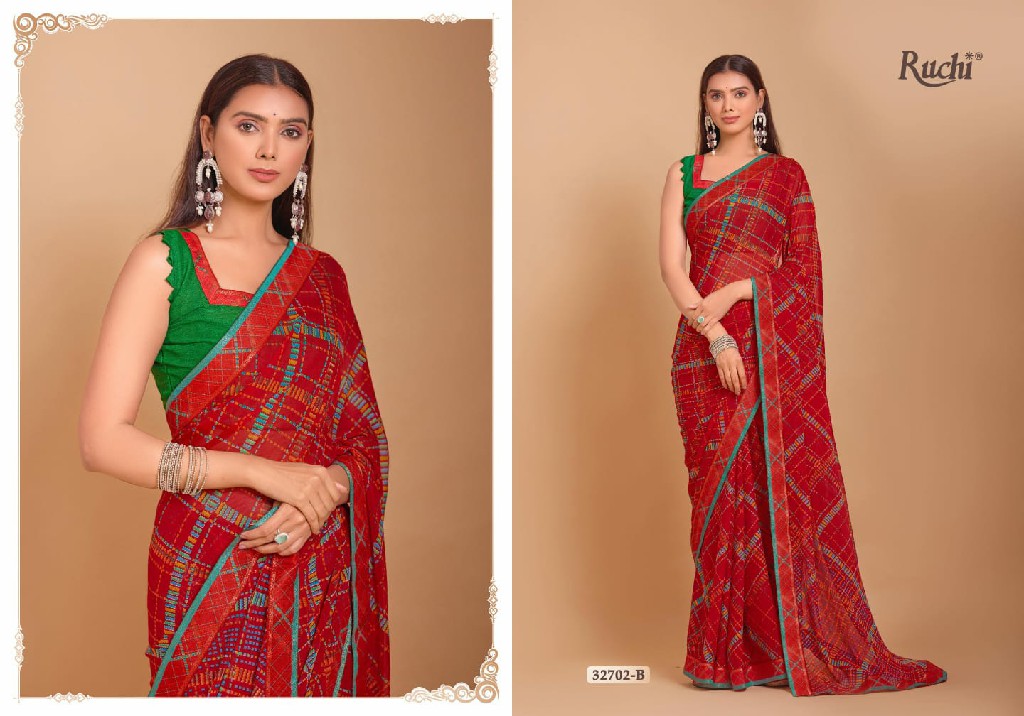 VANILLA VOL 7 BY RUCHI ADORABLE FANCY CHIFFON SAREE WHOLESALER