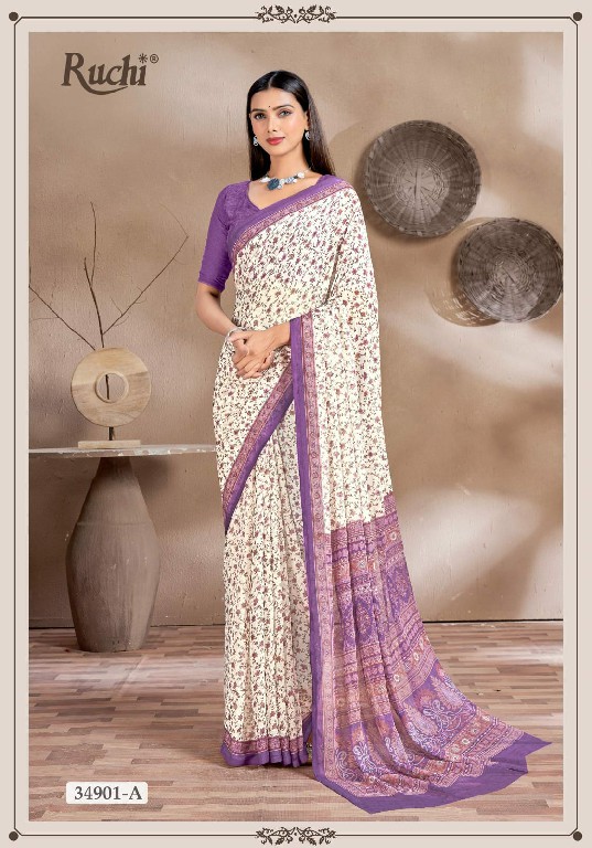 STAR CHIFFON VOL-161 BY RUCHI FESTIVAL WEAR FANCY CLASSY LOOK SAREE WHOLESALER