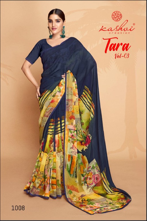 KASHVI CREATION TARA VOL 3 STYLISH WEIGHTLESS DESIGNER SWAROVSKI LACE SAREE EXPORTS