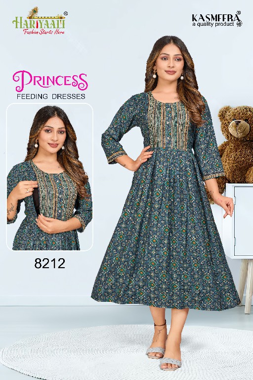 HARIYAALI PRINCESS VOL 2 FANCY RAYON CAPSUAL COMFY WEAR FULL STITCH FEEDING TOP COMBO SET