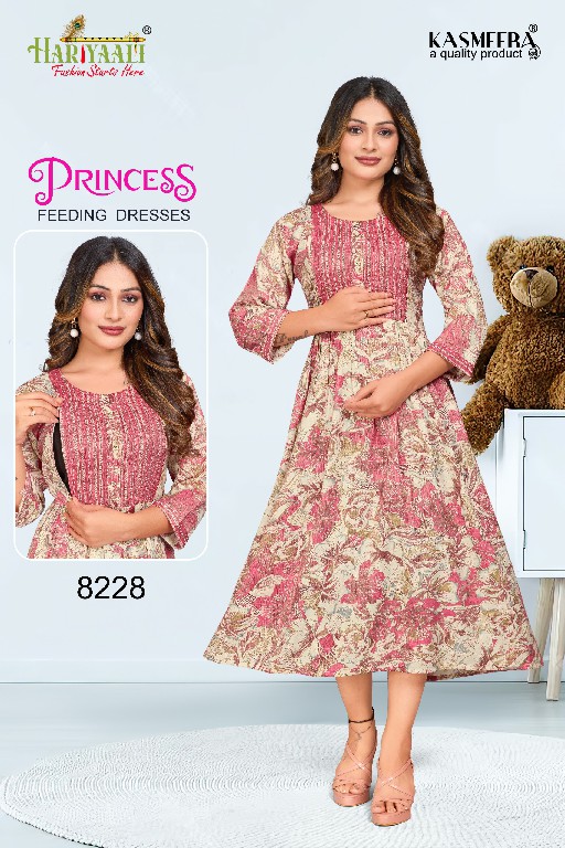 HARIYAALI PRINCESS VOL 2 FANCY RAYON CAPSUAL COMFY WEAR FULL STITCH FEEDING TOP COMBO SET