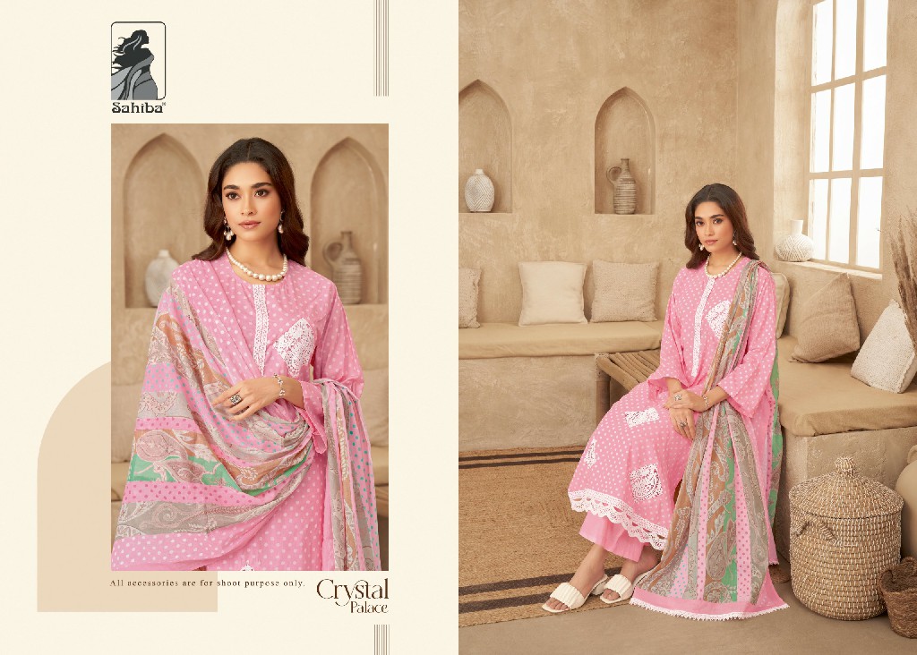 Sahiba Crystal Palace Wholesale Pure Cotton Lawn With Embroidery Salwar Suits