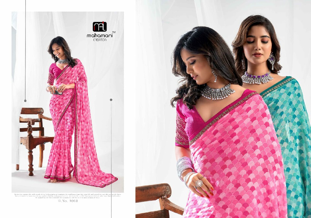 Mahamani Kum Kum Wholesale Heavy Georgette Printed Sarees