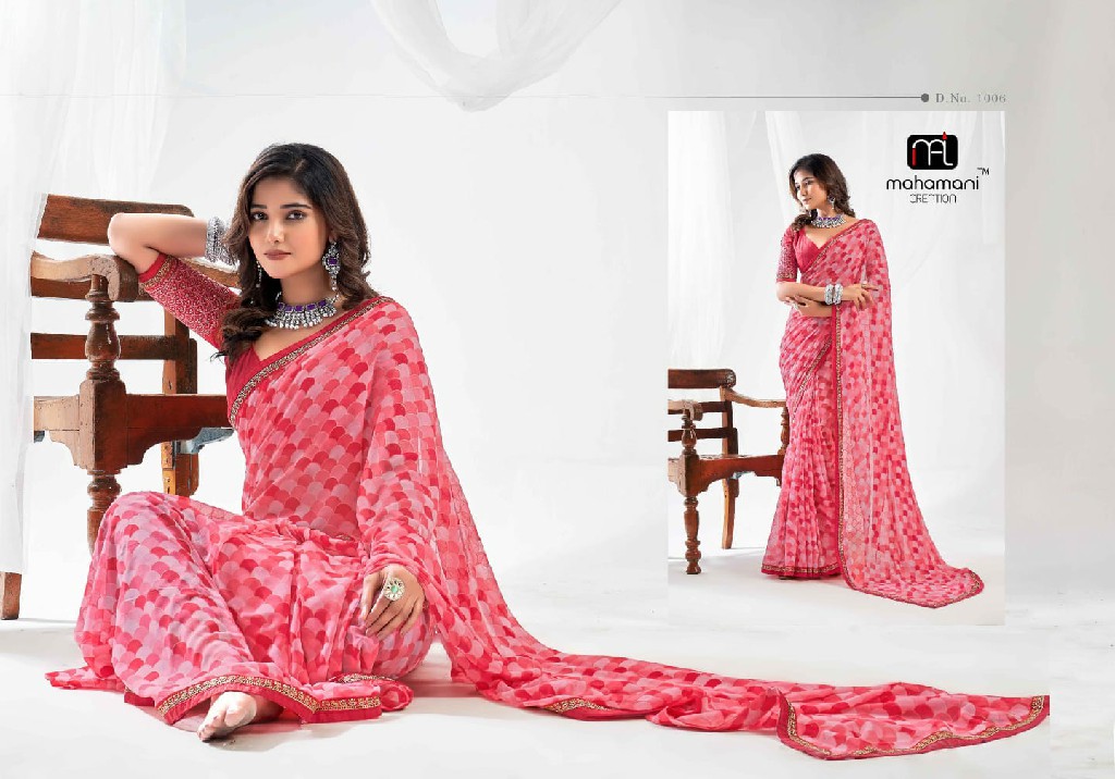 Mahamani Kum Kum Wholesale Heavy Georgette Printed Sarees