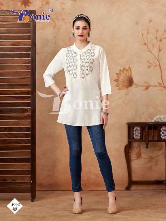 Bonie Berkha Vol-4 Wholesale Stone Work Short Tops