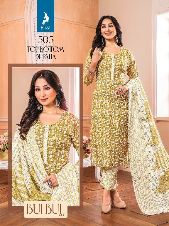 Kaya Bulbul Vol-5 Wholesale Readymade 3 Piece Salwar Kameez