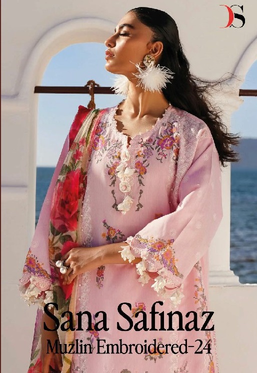 Deepsy Sana Safinaz Muzlin Embroidered 24 Wholesale Indian Pakistani Suits
