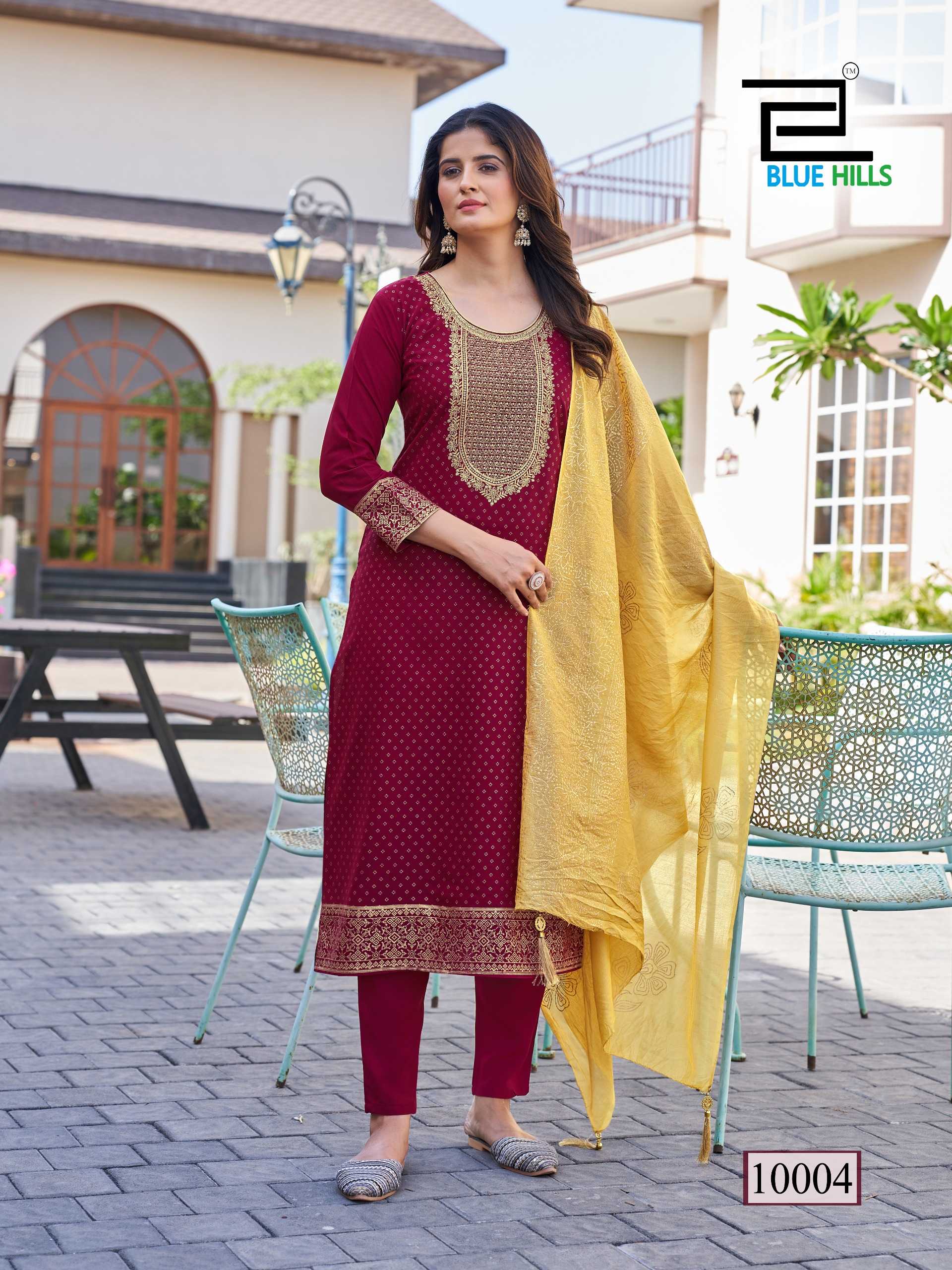 ROYAL TOUCH VOL 10 BY BLUE HILLS FANCY RAYON READYMADE ELEGANT LOOK BIG SIZE SALWAR KAMEEZ