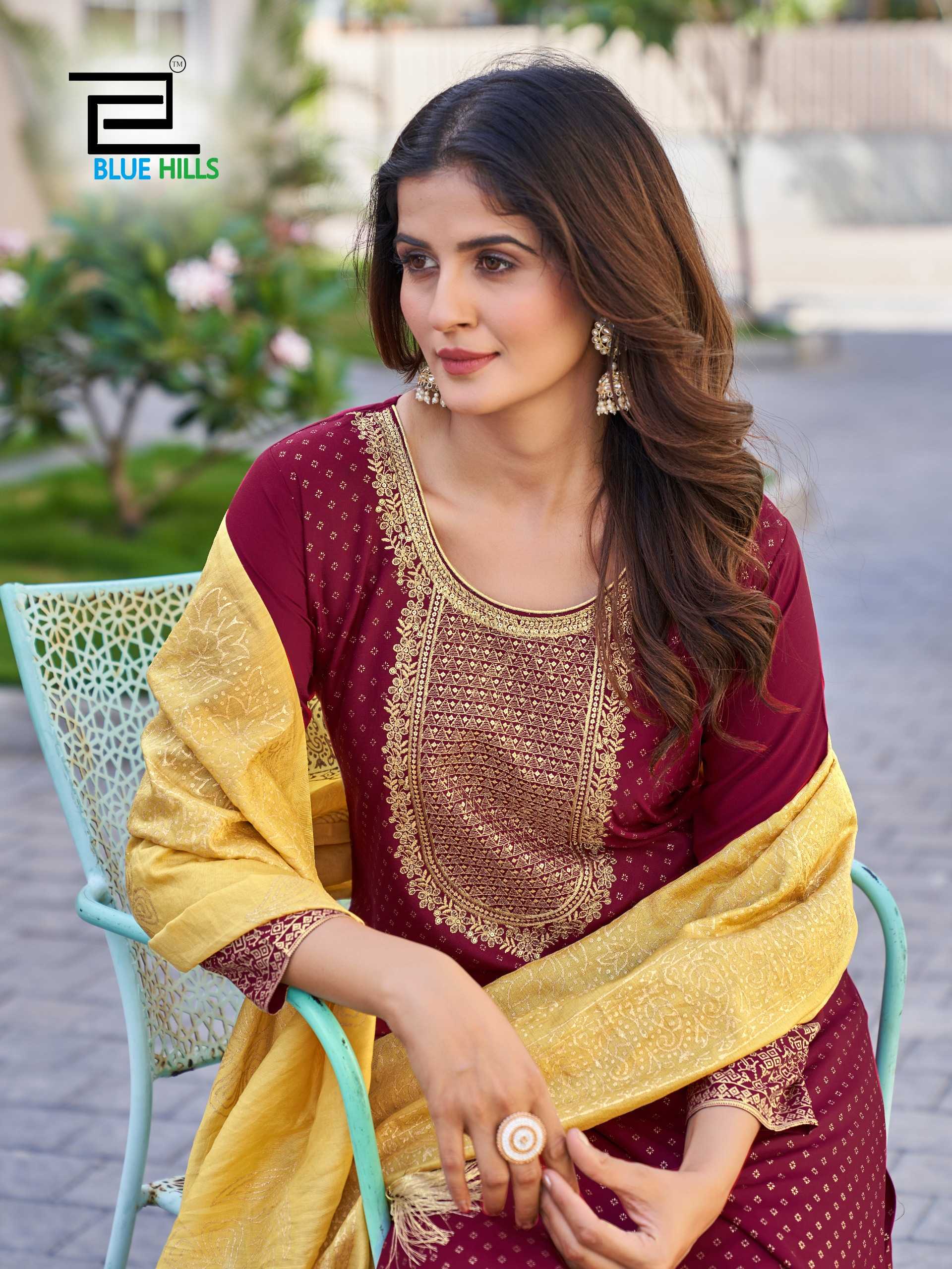 ROYAL TOUCH VOL 10 BY BLUE HILLS FANCY RAYON READYMADE ELEGANT LOOK BIG SIZE SALWAR KAMEEZ