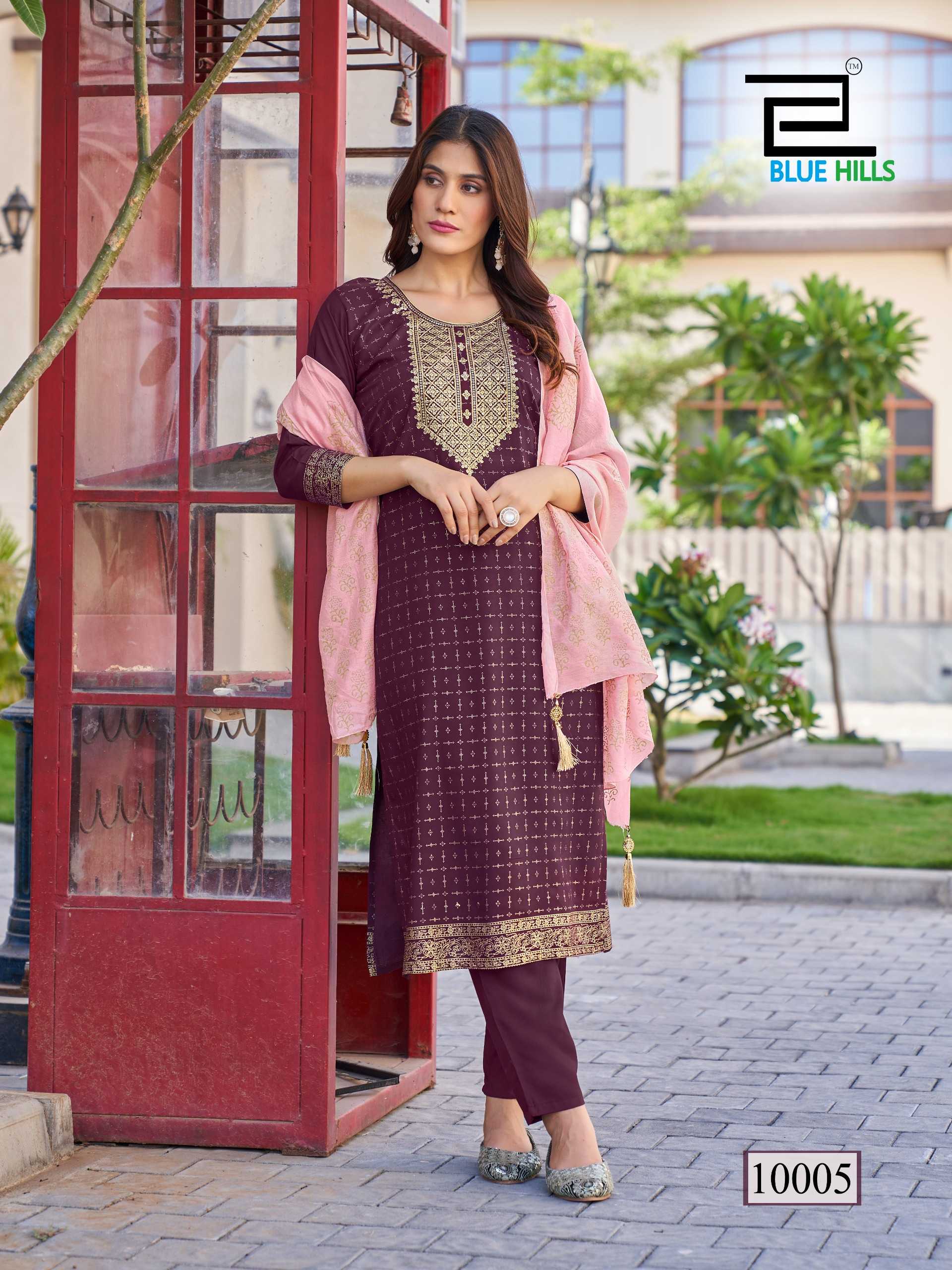 ROYAL TOUCH VOL 10 BY BLUE HILLS FANCY RAYON READYMADE ELEGANT LOOK BIG SIZE SALWAR KAMEEZ