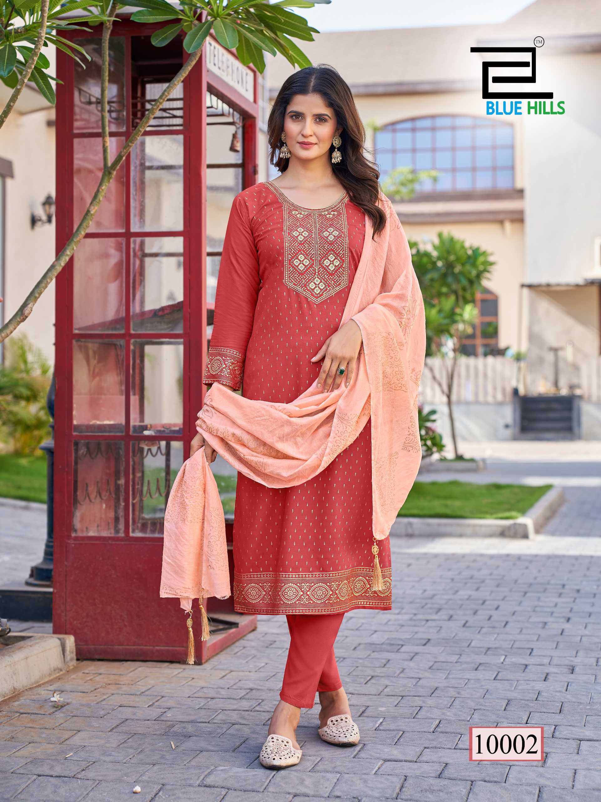 ROYAL TOUCH VOL 10 BY BLUE HILLS FANCY RAYON READYMADE ELEGANT LOOK BIG SIZE SALWAR KAMEEZ