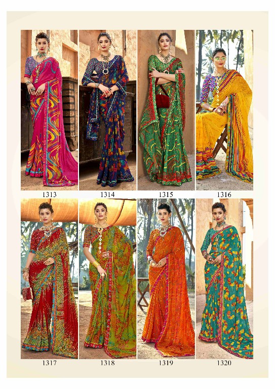 Vallabhi Griva Wholesale Georgette Fabrics Ethnic Sarees