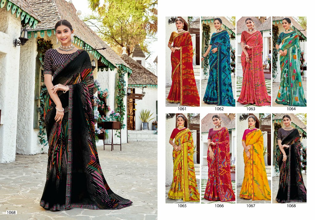 Vallabhi Mehul Wholesale Georgette Fabric Ethnic Sarees