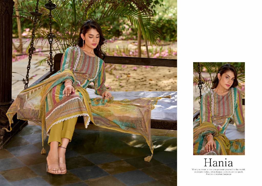 Kilory Hania Wholesale Pure Lawn Cotton With Fancy Lace Salwar Suits