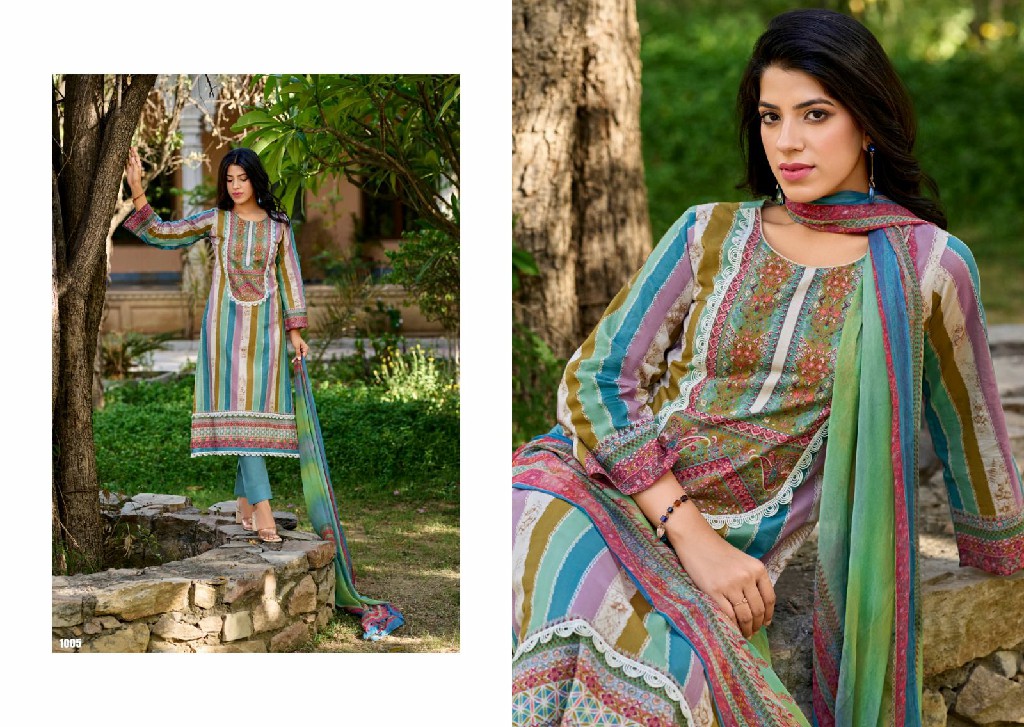 Kilory Hania Wholesale Pure Lawn Cotton With Fancy Lace Salwar Suits
