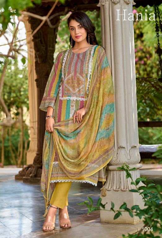 Kilory Hania Wholesale Pure Lawn Cotton With Fancy Lace Salwar Suits