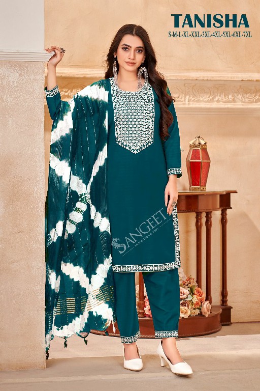 Sangeet Tanisha Wholesale Viscose Rayon Kurti With Pant And Dupatta