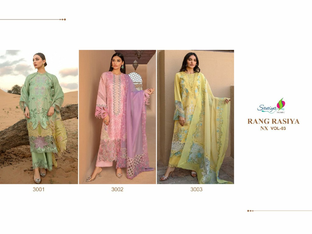 Saniya Rang Rasiya NX Vol-3 Wholesale Indian Pakistani Salwar Suits