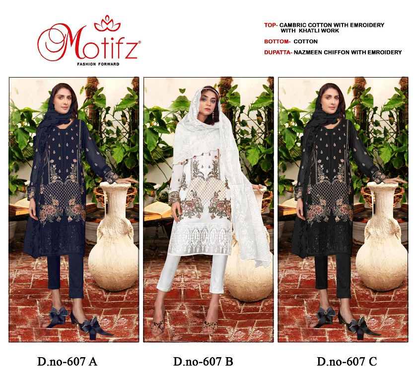 Motifz D.no 607 Wholesale Indian Pakistani Salwar Suits