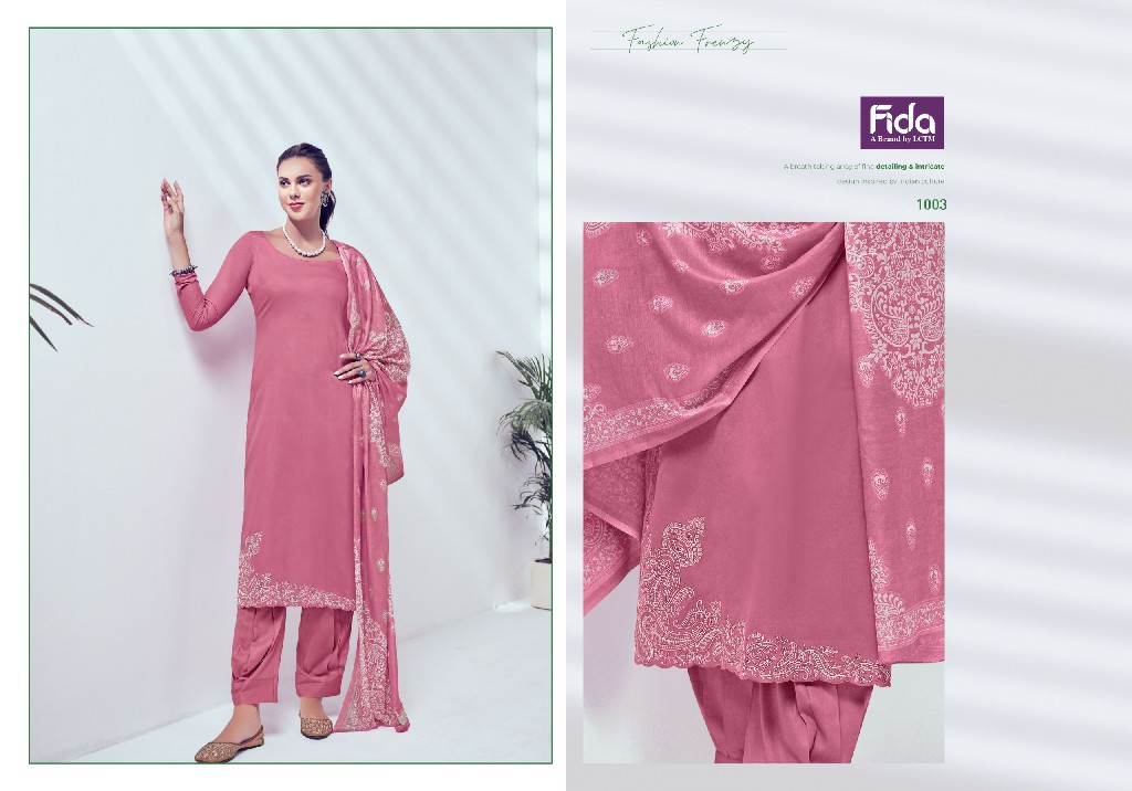 Fida Nyura Wholesale Pure Cotton With Embroidery Dress Material