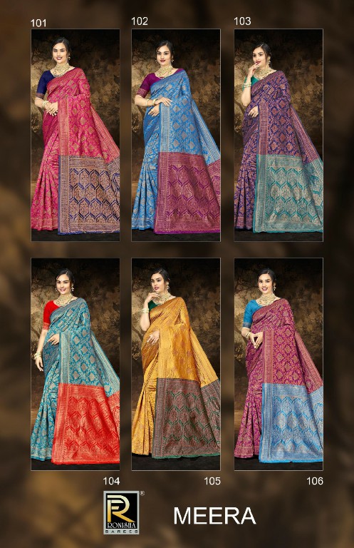 Ronisha Meera Wholesale Banarasi Silk Indian Sarees