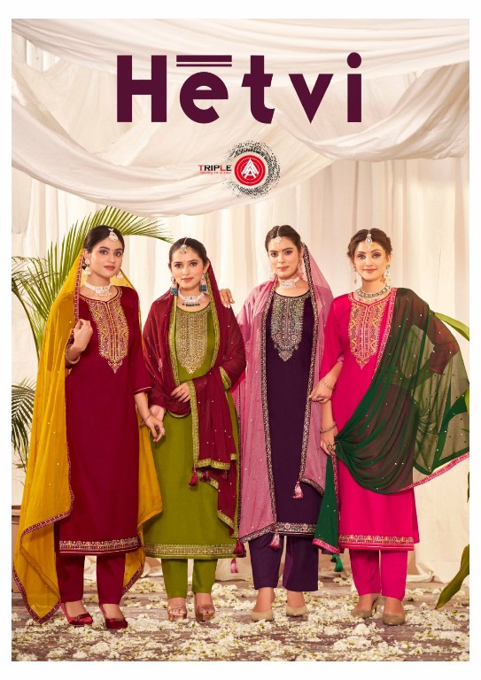 HETVI BY TRIPLE AAA 11591-11596 FANCY JAM COTTON STYLISH SALWAR KAMEEZ MATERIAL