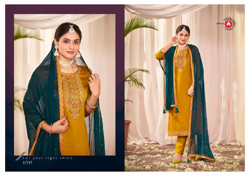 HETVI BY TRIPLE AAA 11591-11596 FANCY JAM COTTON STYLISH SALWAR KAMEEZ MATERIAL