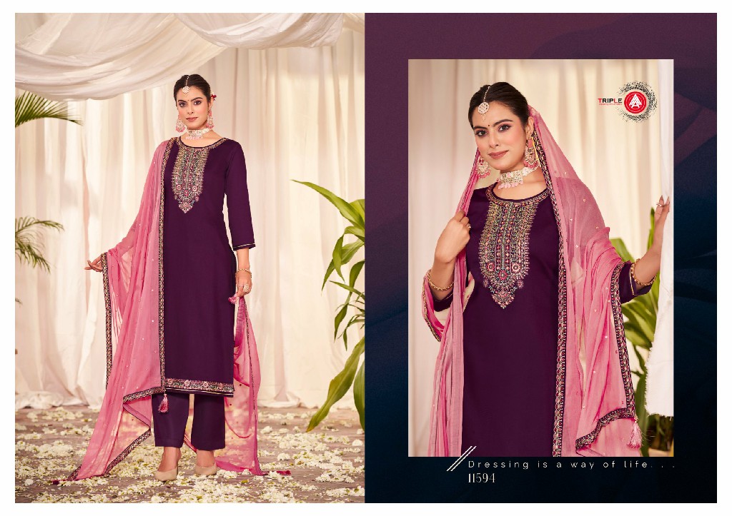 HETVI BY TRIPLE AAA 11591-11596 FANCY JAM COTTON STYLISH SALWAR KAMEEZ MATERIAL