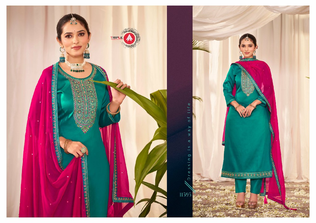 HETVI BY TRIPLE AAA 11591-11596 FANCY JAM COTTON STYLISH SALWAR KAMEEZ MATERIAL