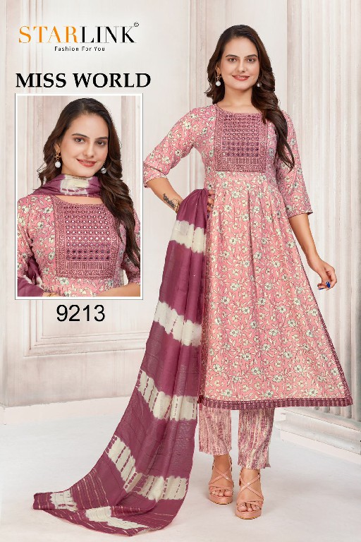 Starlink Miss World Wholesale Capsule Print With Embroidery Readymade Three Piece Suits Combo