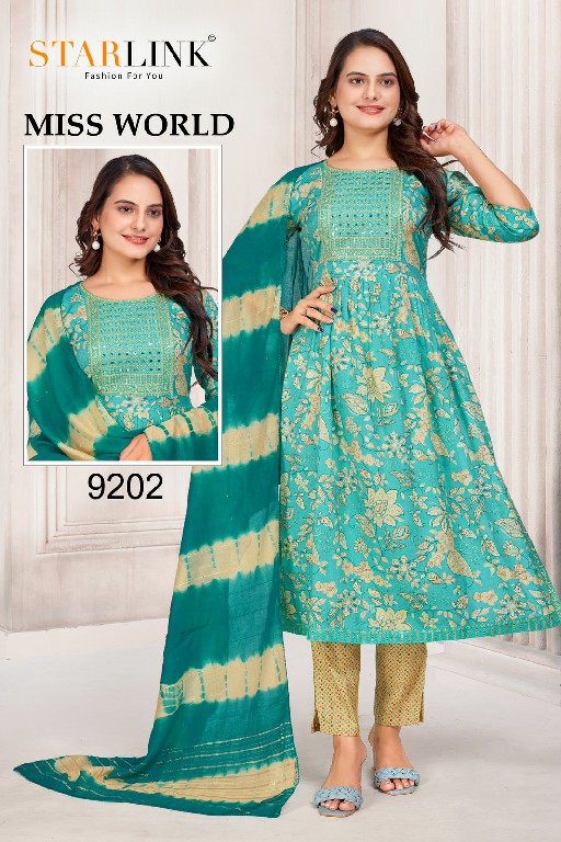 Starlink Miss World Wholesale Capsule Print With Embroidery Readymade Three Piece Suits Combo