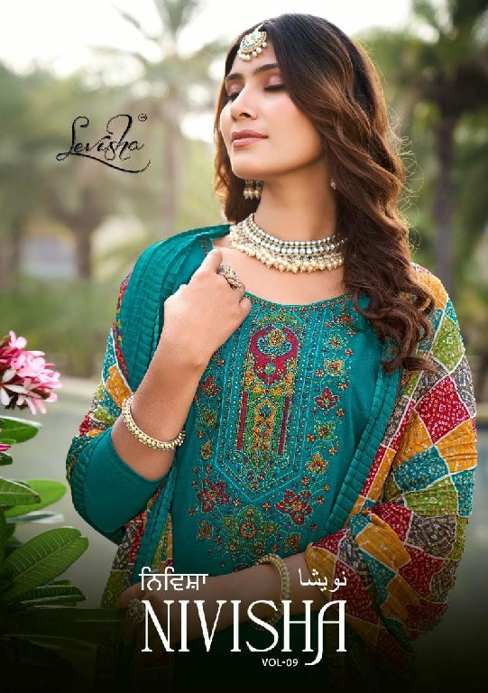 NIVISHA VOL 9 BY LEVISHA FANCY RAYON SWAROVSKI WORK SIMPLE PAKISTANI SALWAR SUIT