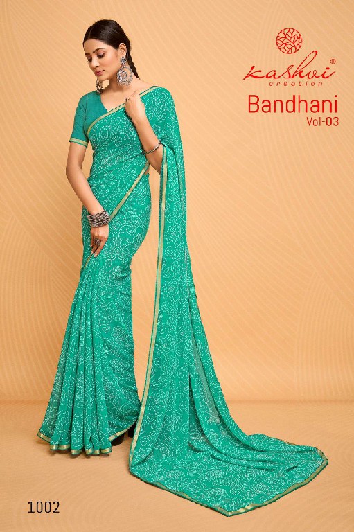 Kashvi Bandhani Vol-3 Wholesale Major Georgette Ethnic Sarees