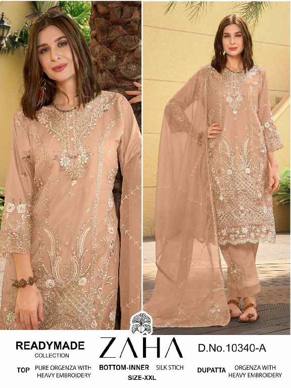 Zaha 10340 Colour Wholesale Readymade Pakistani Salwar Suits