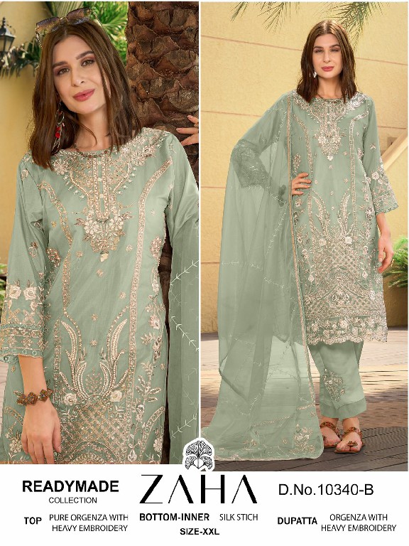 Zaha 10340 Colour Wholesale Readymade Pakistani Salwar Suits