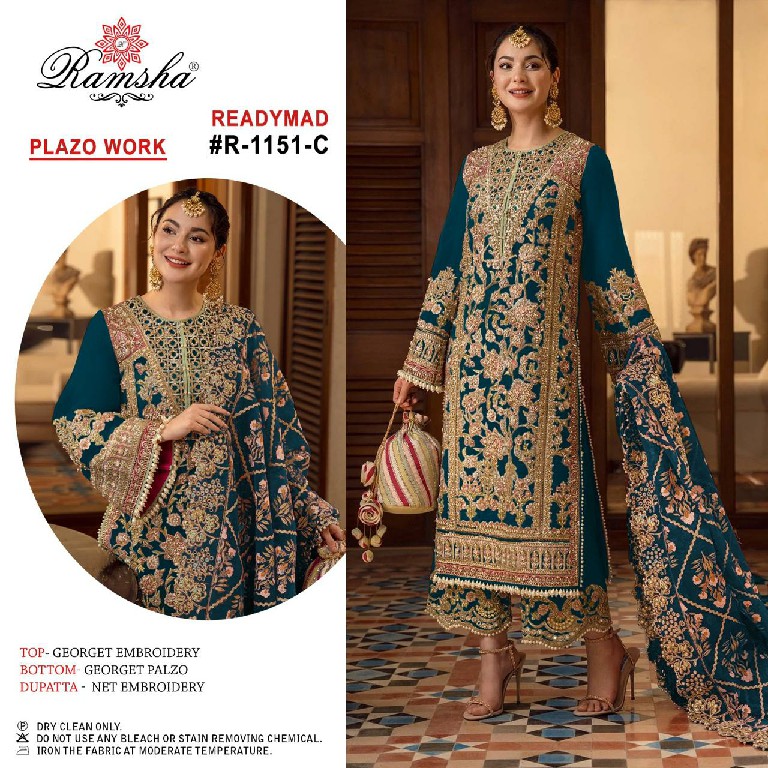 Ramsha R-1151 Wholesale Readymade Indian Pakistani Salwar Suits