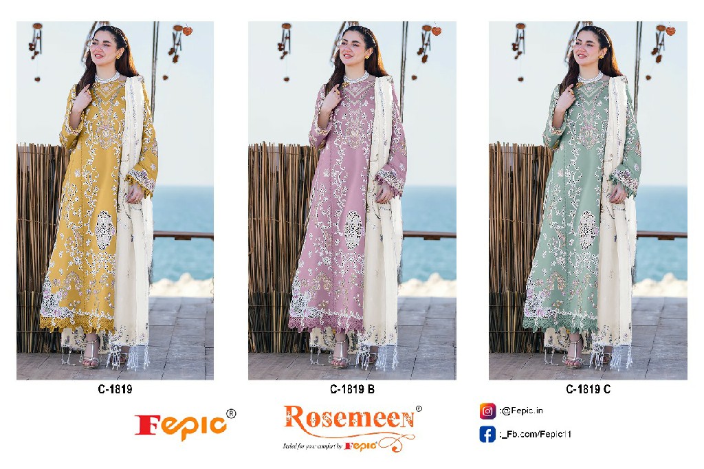 Fepic Rosemeen C-1819 Wholesale Indian Pakistani Salwar Suits