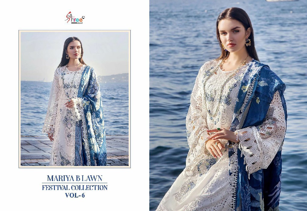 SHREE FAB PRESENT MARIYA B LAWN FESTIVAL COLLECTION VOL-6 COTTON UNSTITCHED PARTY WEAR SALWAR KAMEEZ SUIT