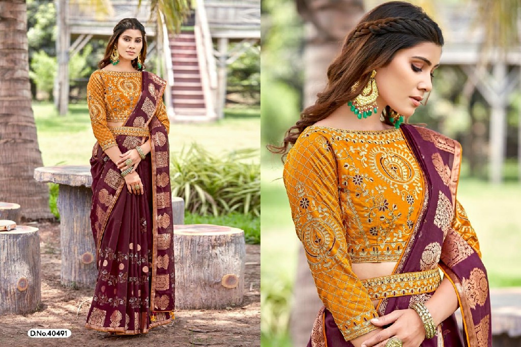 5D Designer Shivali Vol-2 Wholesale Cotton Jacquard Designer Sarees