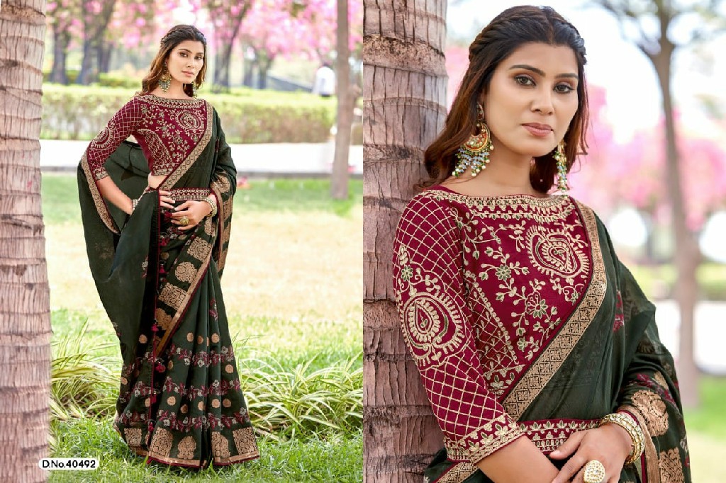 5D Designer Shivali Vol-2 Wholesale Cotton Jacquard Designer Sarees