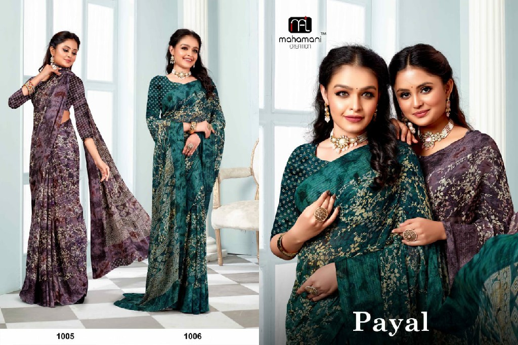 Mahamani Payal Wholesale Weightless Jacquard Border Sarees