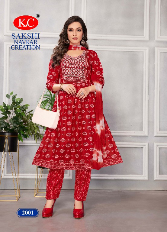 Navkar Creation Sakshi Vol-2 Wholesale Nyra Cut Kurtis With Pant And Dupatta