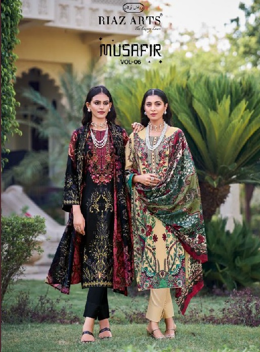 RIAZ ARTS PRESENTS MUSAFIR VOL 6 LAWN PAKISTANI EMBROIDERY NECK DAILY WEAR SALWAR SUIT