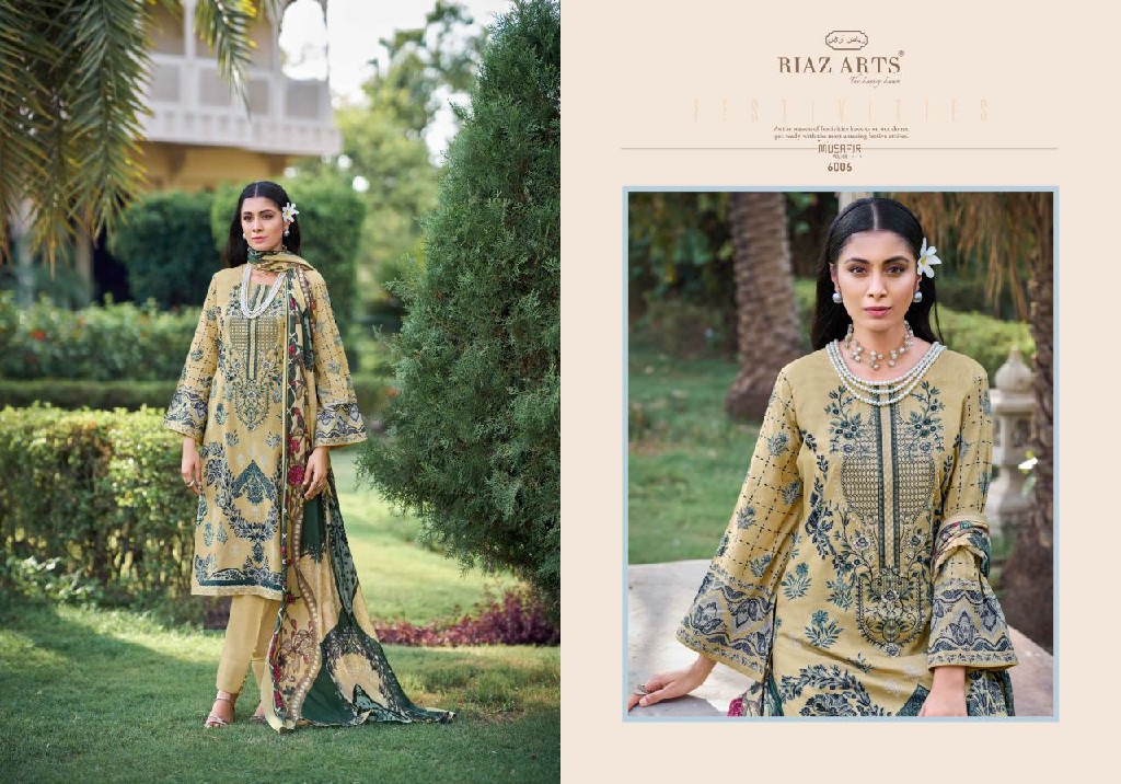 RIAZ ARTS PRESENTS MUSAFIR VOL 6 LAWN PAKISTANI EMBROIDERY NECK DAILY WEAR SALWAR SUIT