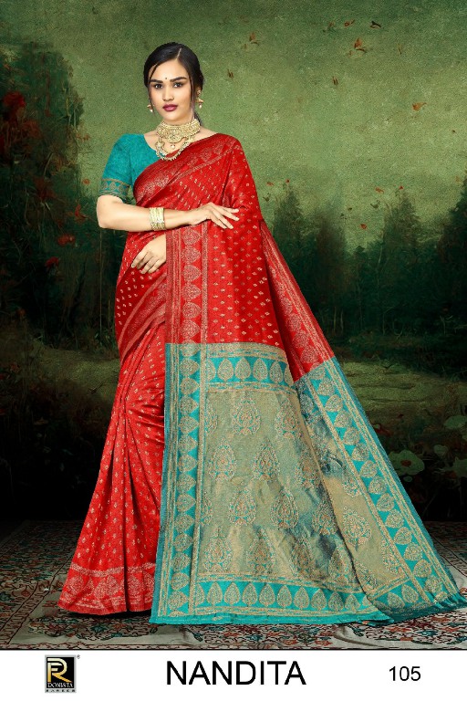 RONISHA NANDITA BY RANJNA SAREE BANARASI SILK PREMIUM FABRICS SUPER HIT COLLECTION SAREES