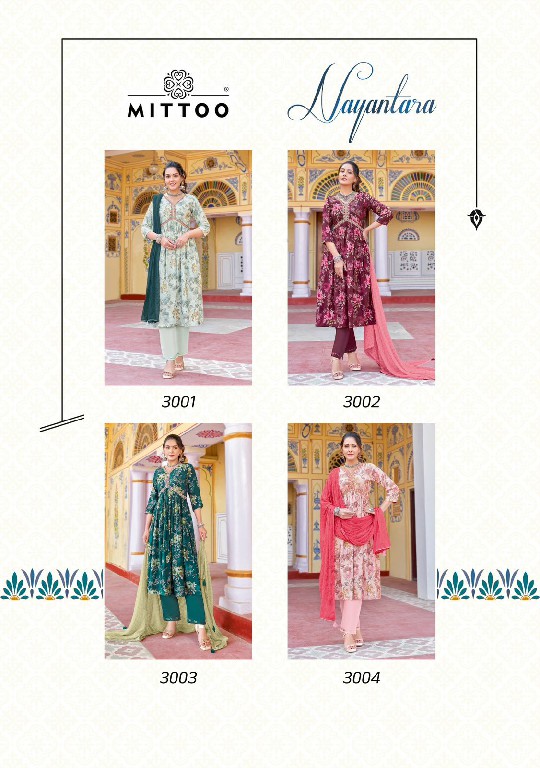 Mittoo Nayantara Wholesale Alia Cut Kurtis With Pant And Dupatta