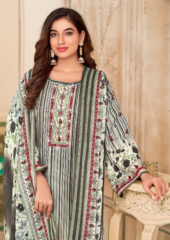 Vandana Karachi Express Vol-4 Soft Cotton Swarovski Work Dress Material