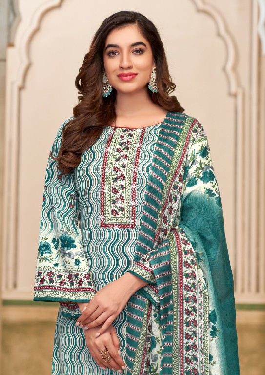 Vandana Karachi Express Vol-4 Soft Cotton Swarovski Work Dress Material